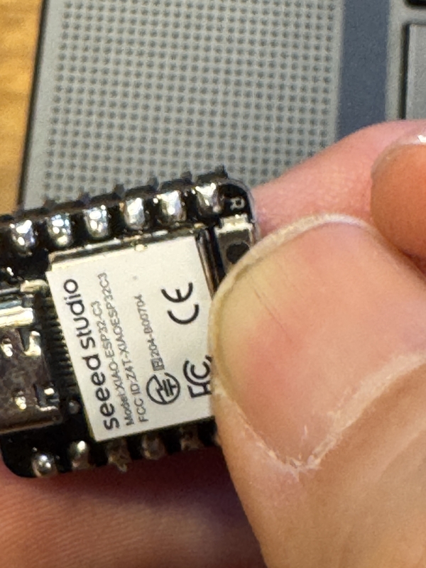 pressing the reset button