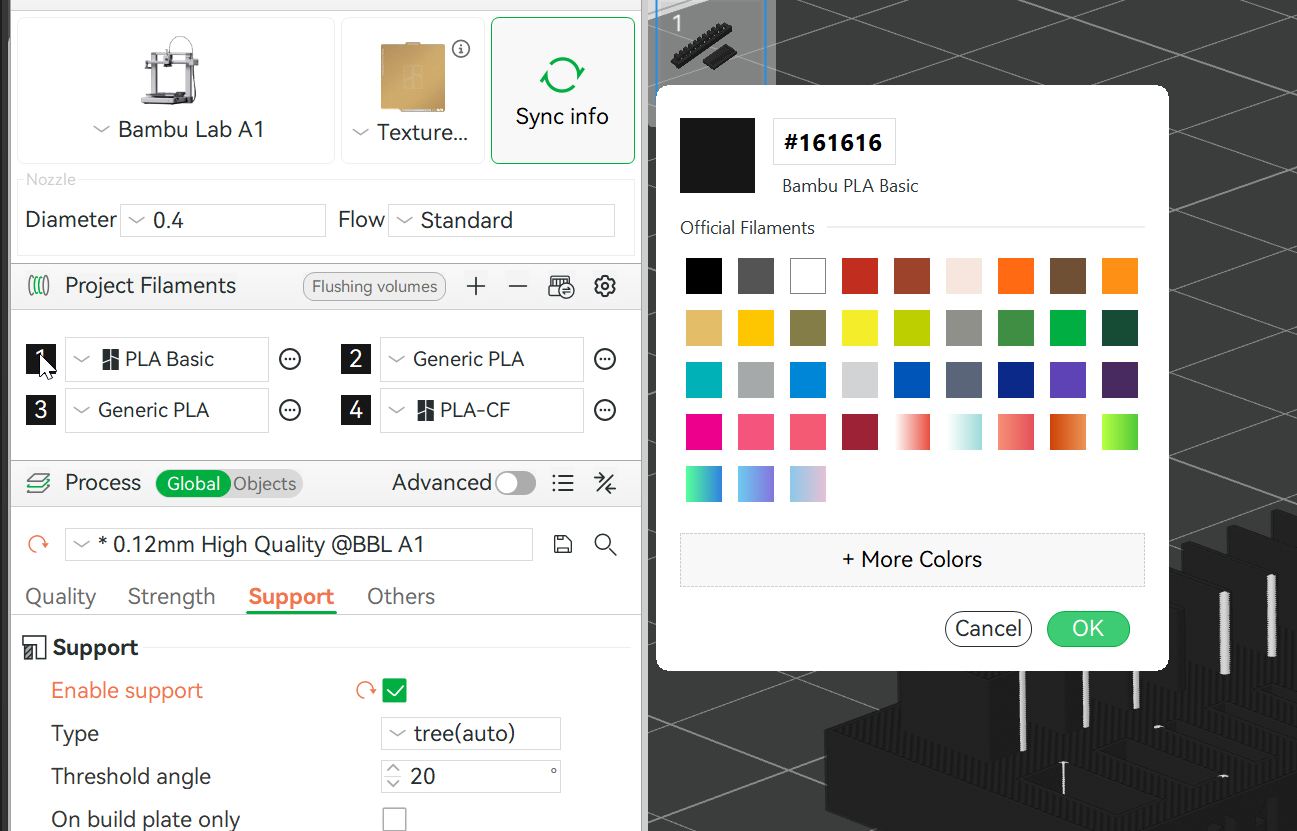 changing color setting
