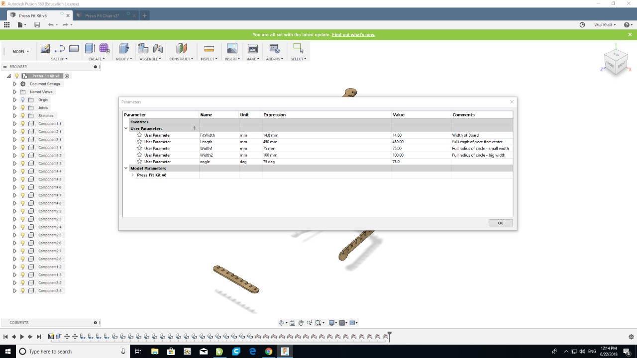 Editing Parametric 2d design