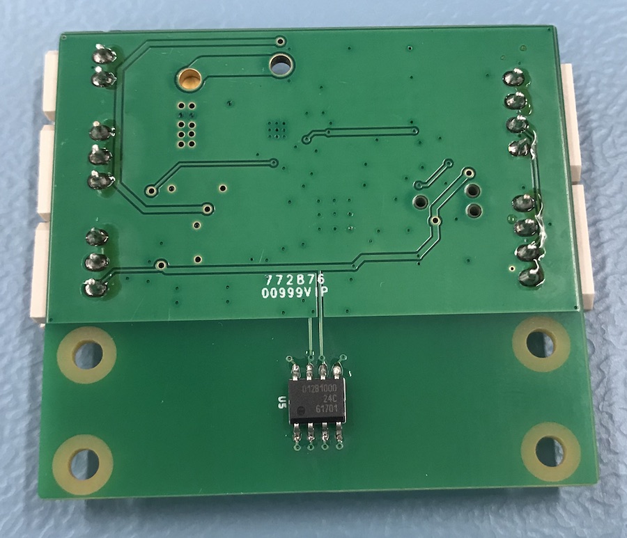 Motorboard, sensor soldered on