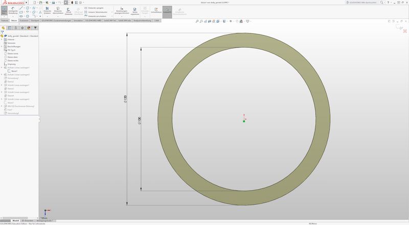 SolidWorks 2D sketch