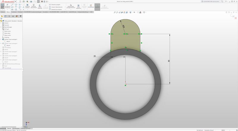 SolidWorks second sketch