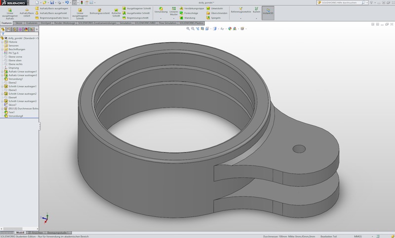 SolidWorks GUI