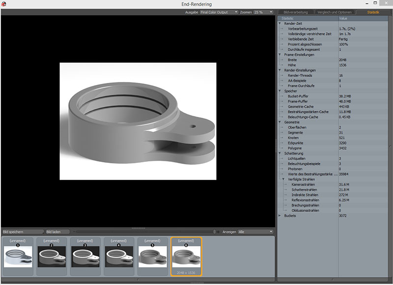 SolidWorks render GUI