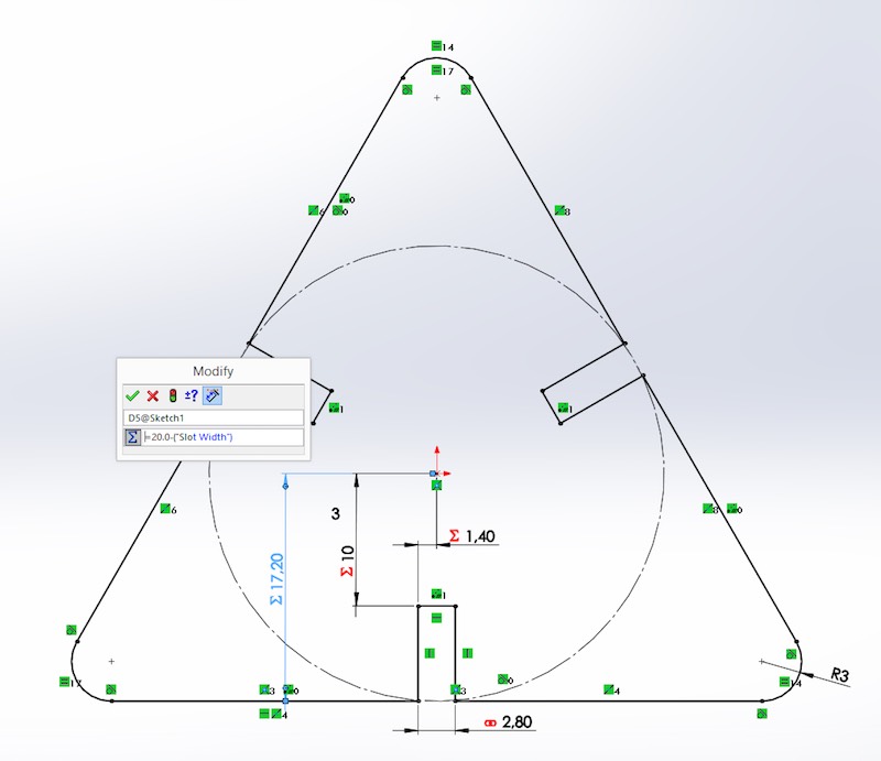 Triangle scale