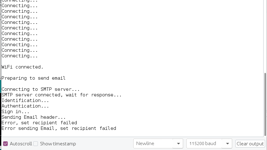 Error: password was wrong