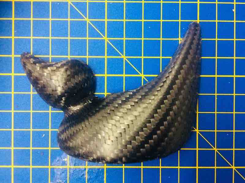 uncured carbon fibre duck