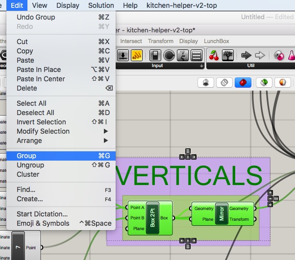 grouping components using edit-group (also CMD+G)