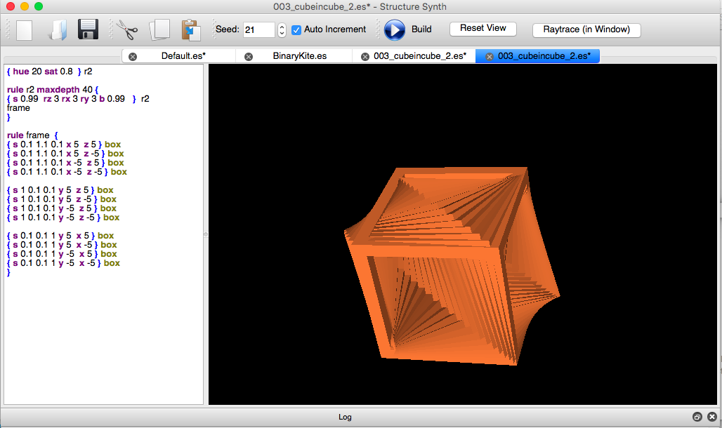 structure synth cube play