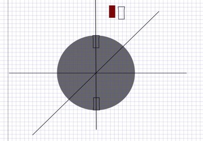 chamfered slot