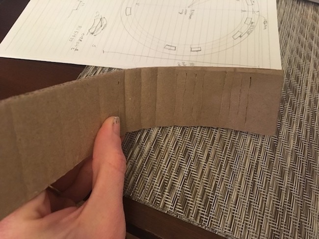 Experimenting with cardboard kerf