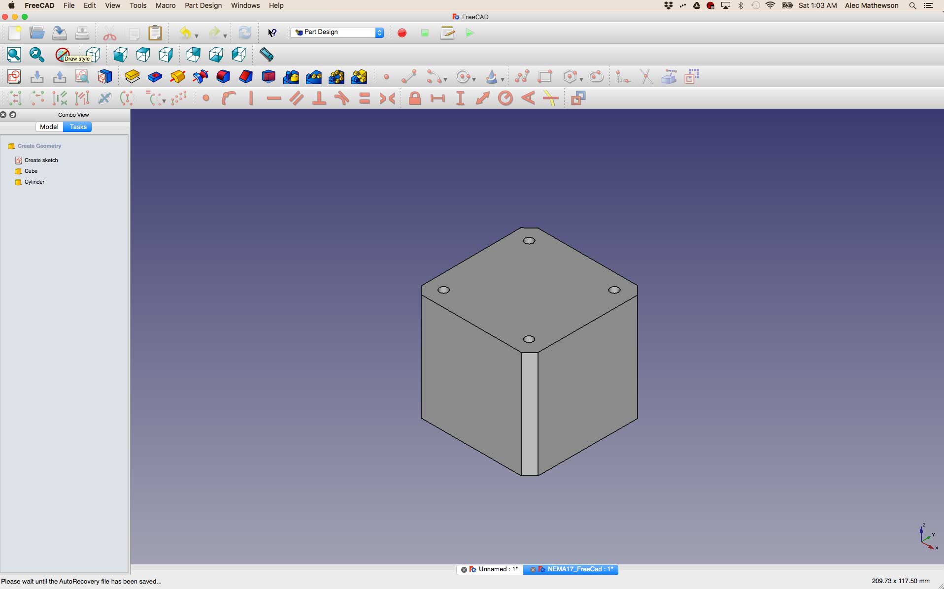 FreeCAD - Nema 17 Body