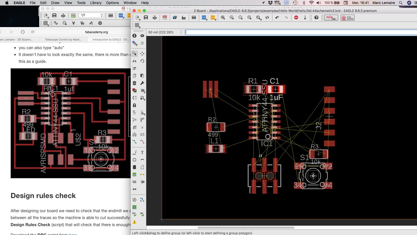 Trying to get the circuit board functionning