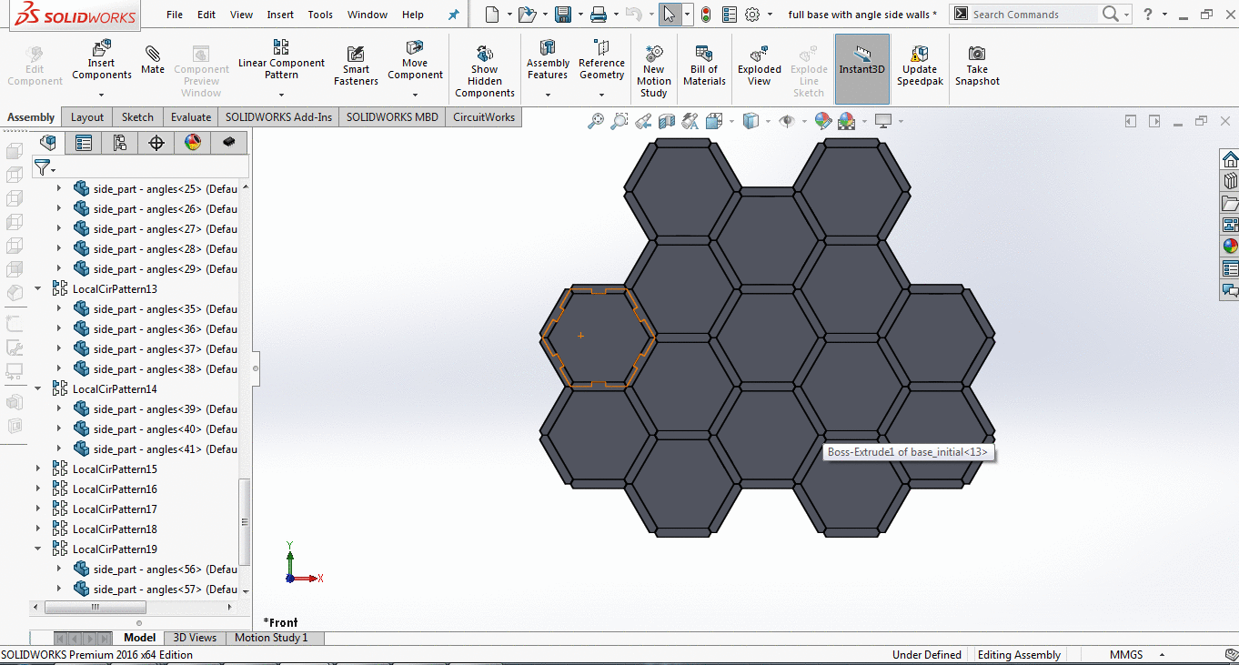 wall with angles on base