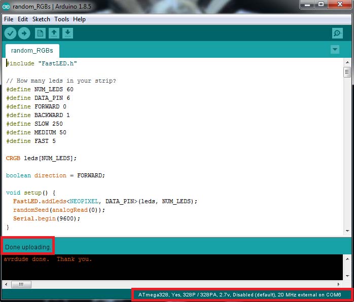 Random LEDs code