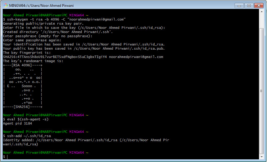 generating SSH Key