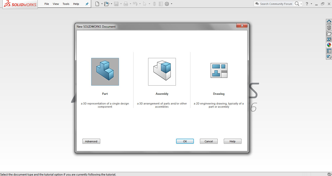 New SolidWorks Document