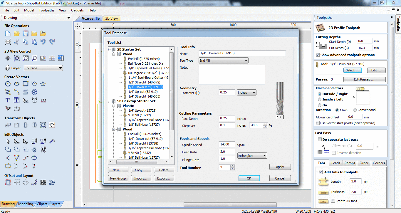 rearranging the parts in VCarve