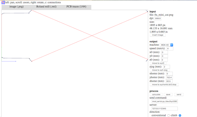 Interface of fabmodules.org with settings