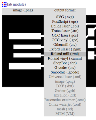 Upload of traces image in PNG