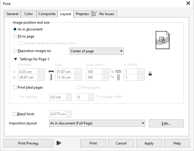 Img: Printing window