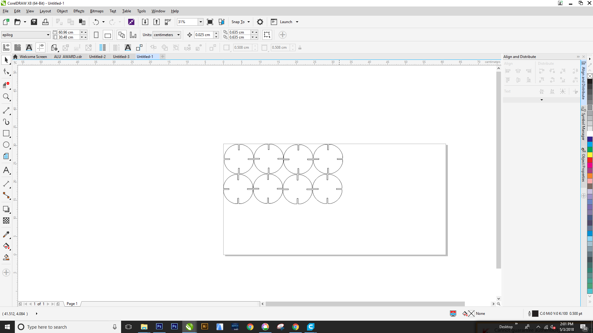 Img; Lasercutter corelDraw