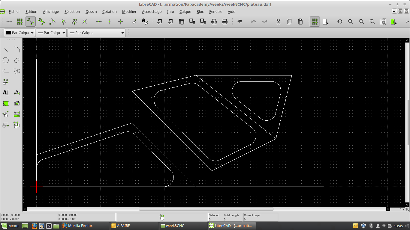 Table top on librecad