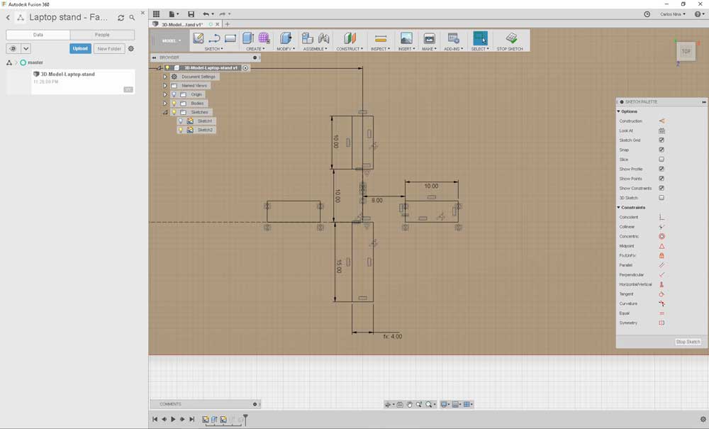 Laptopstand modelling