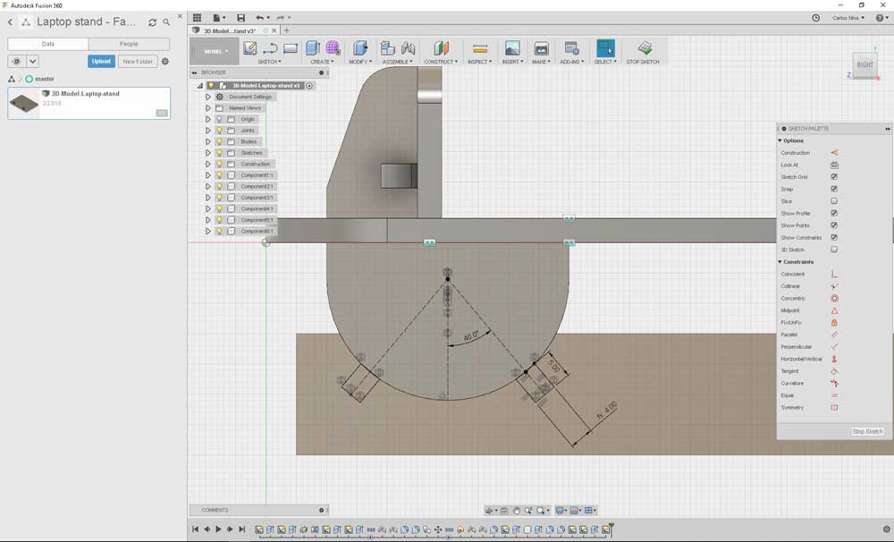 Laptopstand modelling