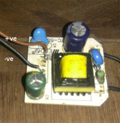 Circuit board inside a phone charger