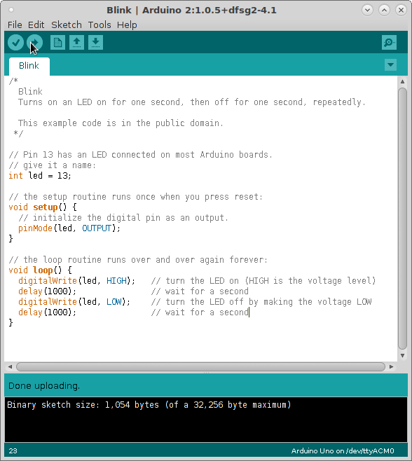  bildo de IDE-a Arduino