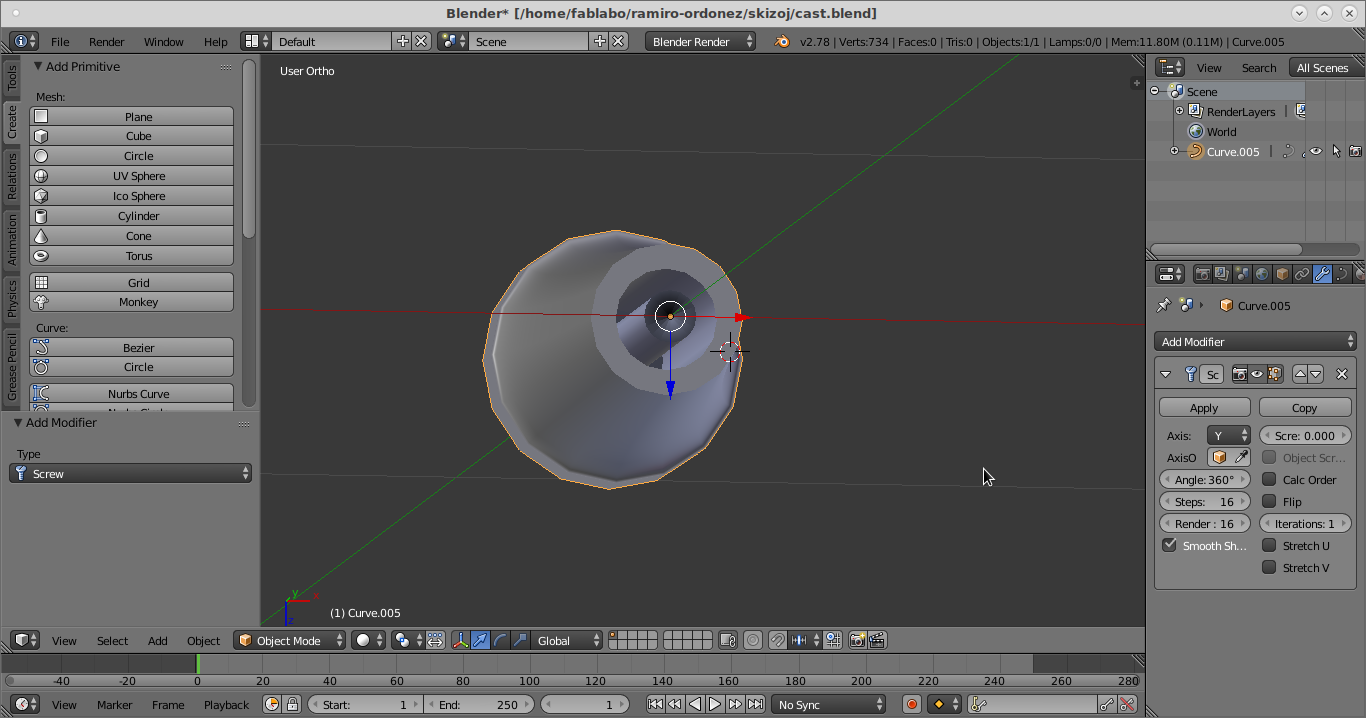  image of screw Blender modifier