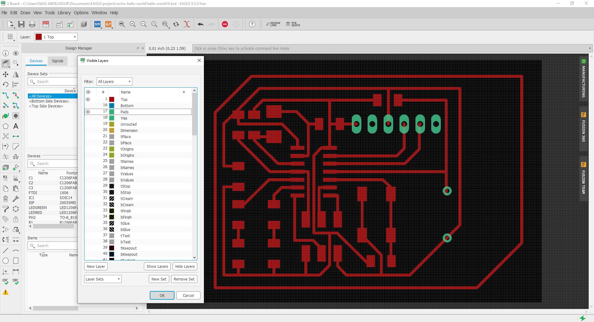 export traces