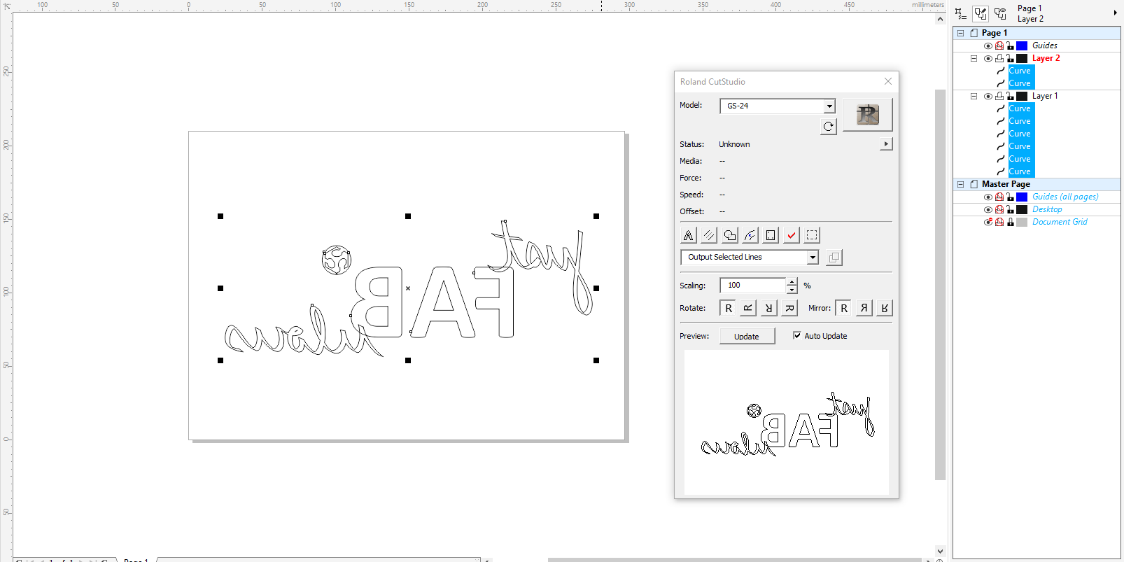 CorelDRAW | Plug-In Roland Cut Studio