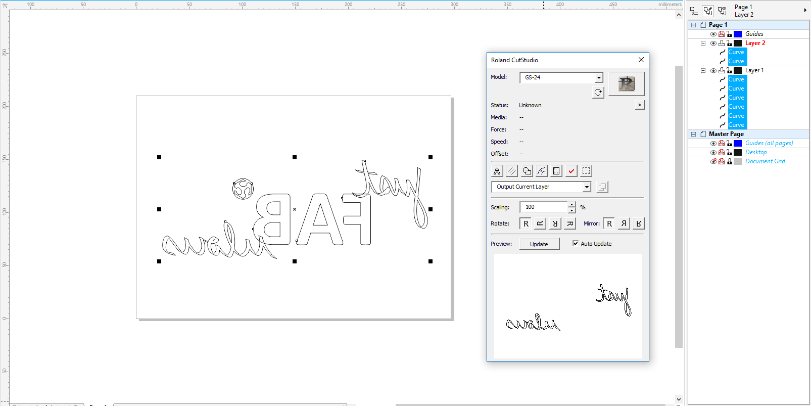 Plug-In Roland Cut Studio