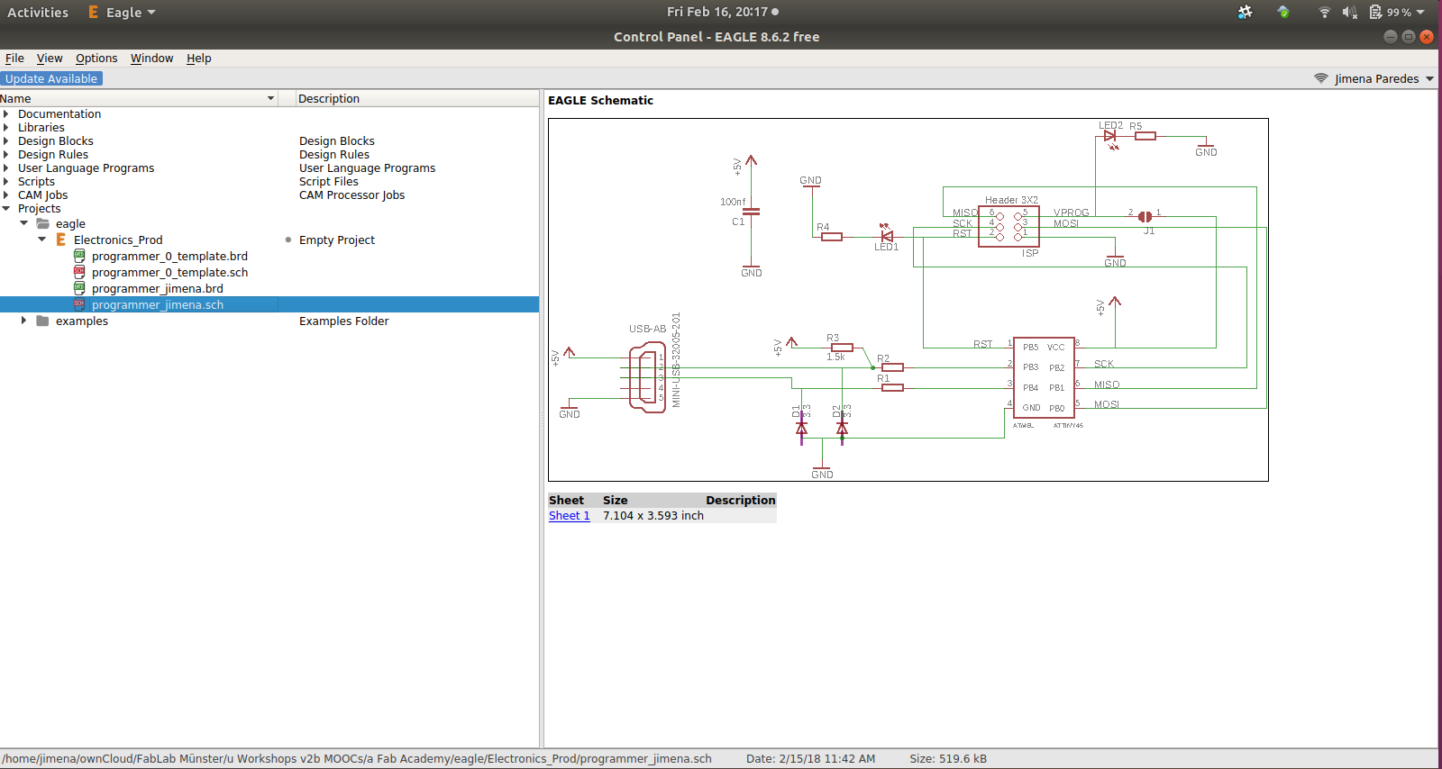 Eagle: Control Panel, ney Project