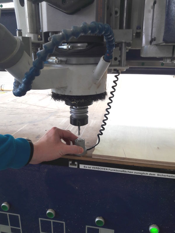 Setting the Z axis with the sensor