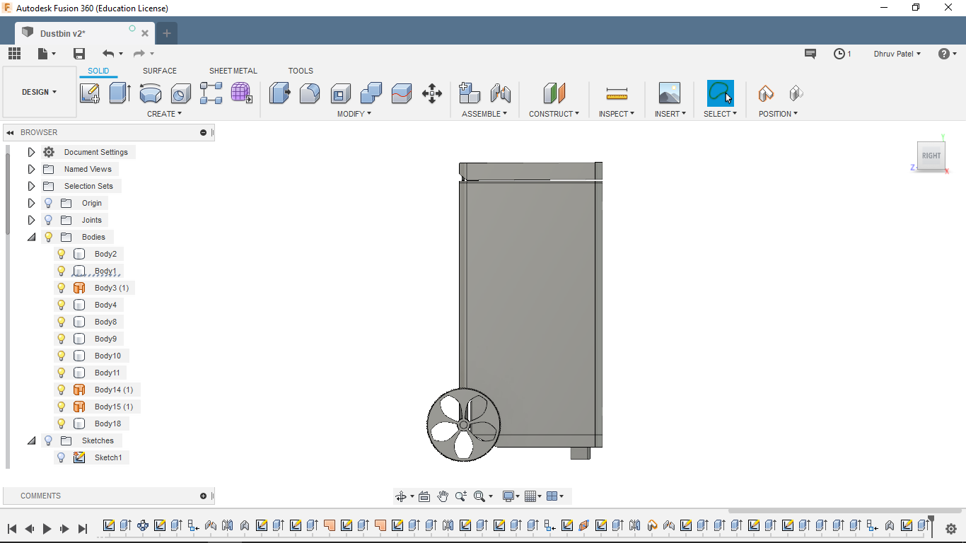 Modeling in Fusion360