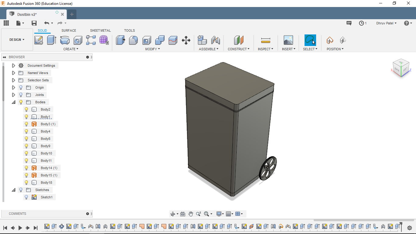 Modeling in Fusion360