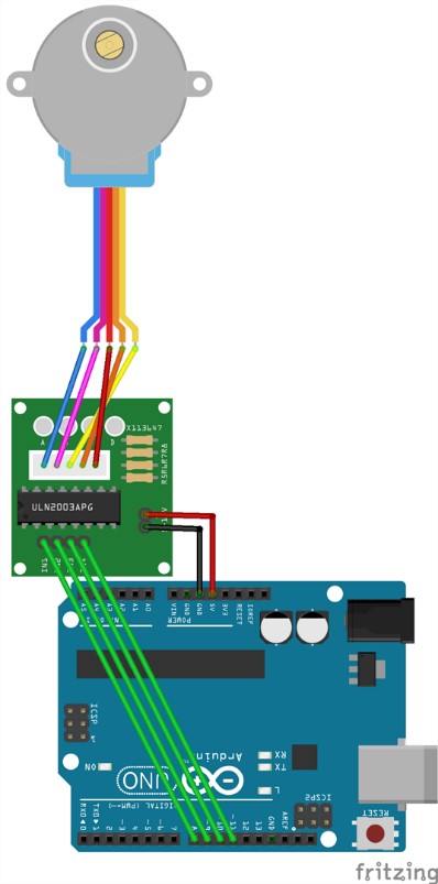 ConexiÃ³n motor 28byj-48 Arduino
