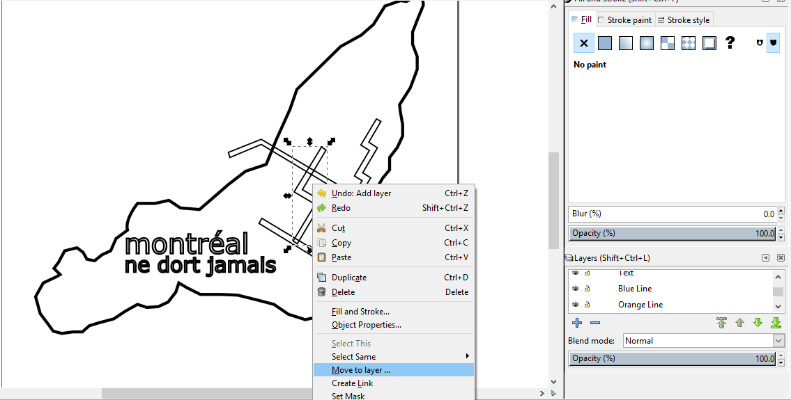 moving metro lines to layers