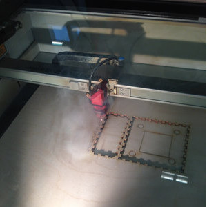 Laser cutting the box proto