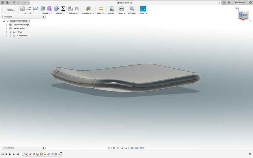 Chair Back corner side view