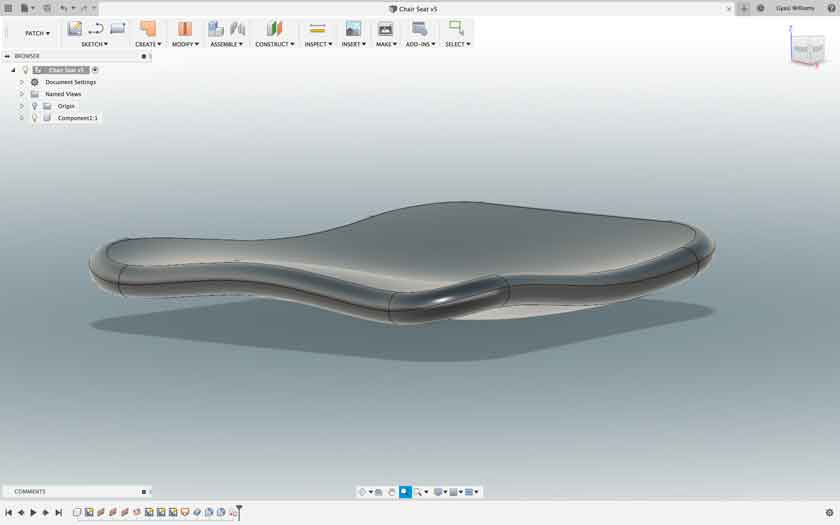 Chair Seat corner side view