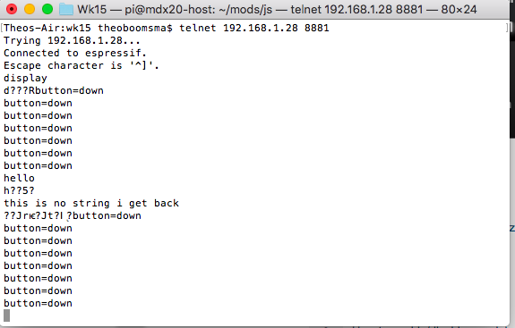 ESP32 Virtual Com telnet