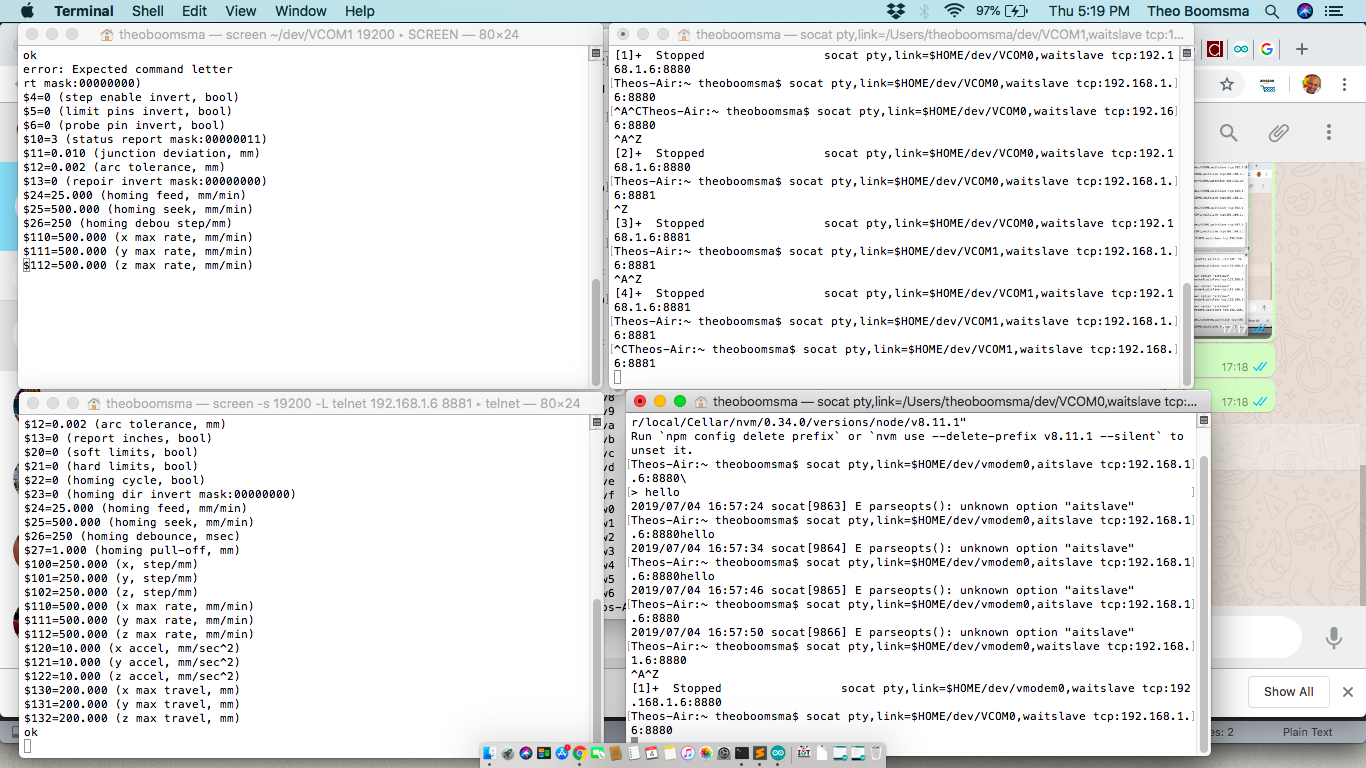 VCom to local infrastructure test