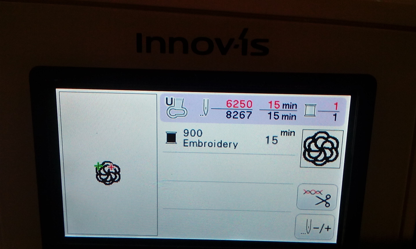 Embroidery file selection