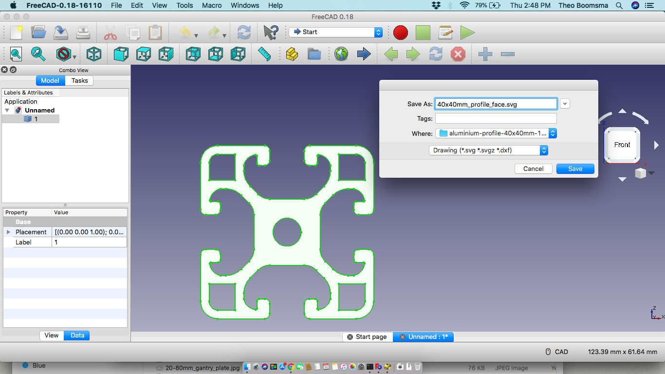 beam profile FreeCAD