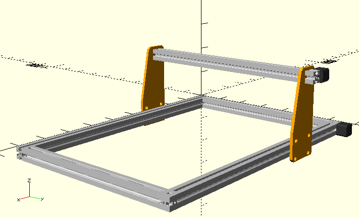 Add side panels openSCAD