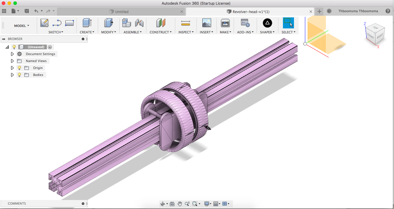 Revolver Head Assembly Fusion360